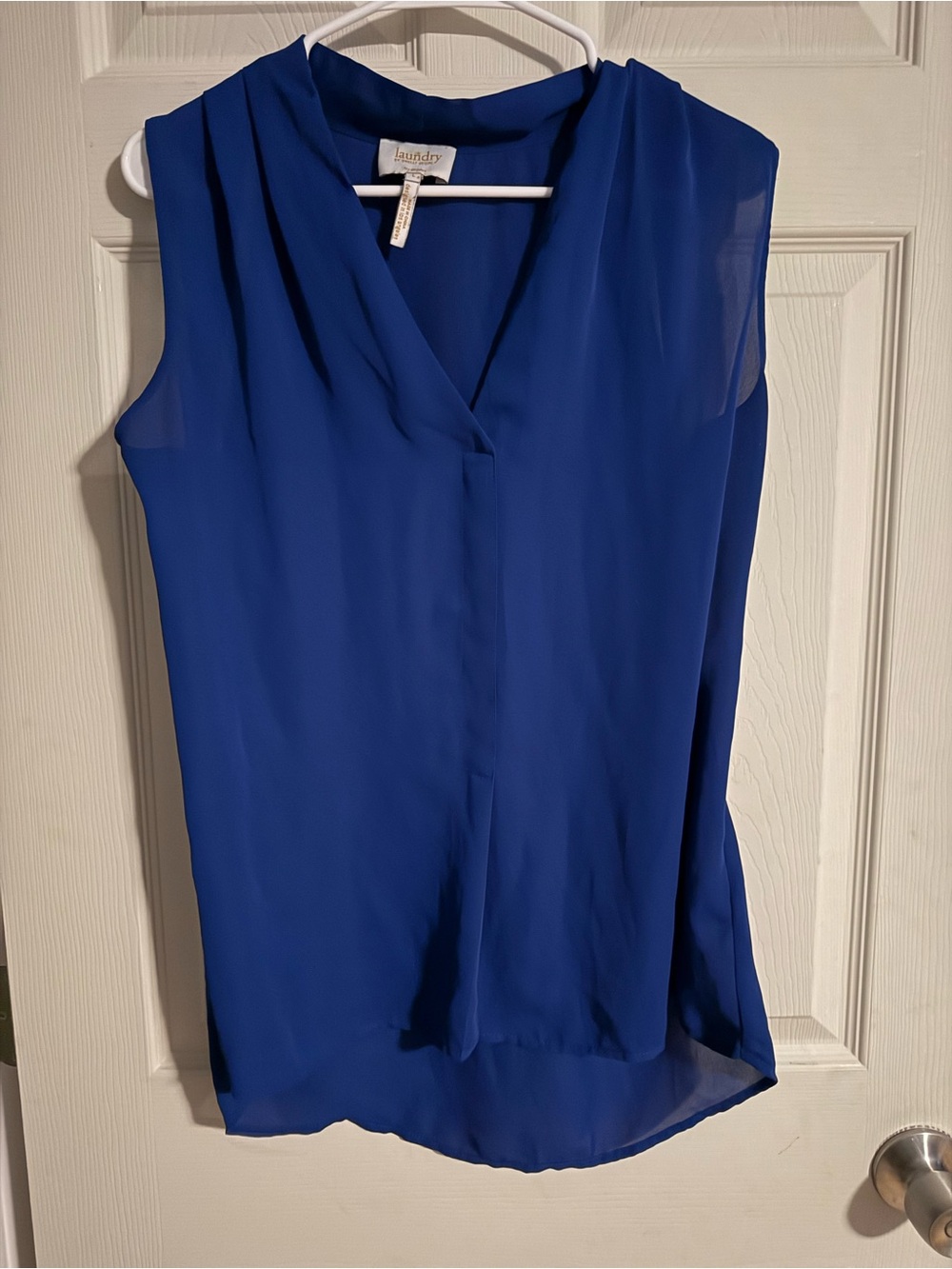 Laundry By Shelli Segal Sleeveless V-Neck Camisole - Blue